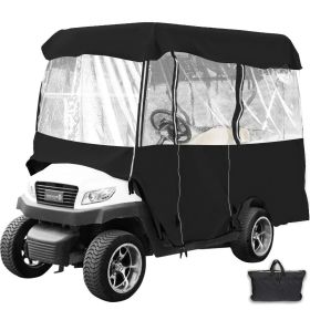 VEVOR Golf Cart Enclosure 86, 4-Person Golf Cart Cover, 4-Sided Fairway Deluxe, 300D Waterproof Driving Enclosure With Transparent Windows, Fit For EZ