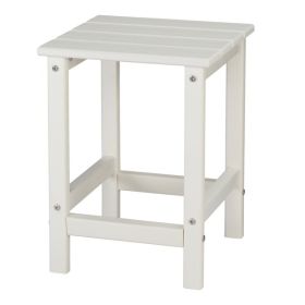 38X38X45.5cm Single Layer Square White HDPE Side Table