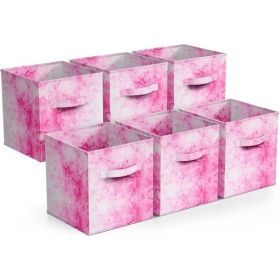 Colorful Foldable Storage Box, 6 Packs Of Foldable Storage Box With Handle