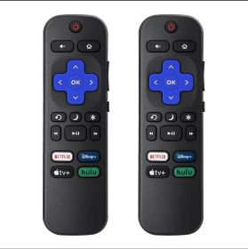 2 Pack Remote Control Replacement Control Only For Roku TV Universal Compatible