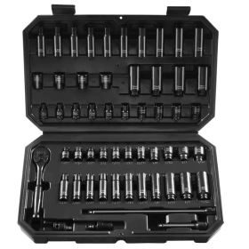 VEVOR Impact Sockets Set 55pcs 6-Point  Drive Bit Ratchet Tool Kit Case