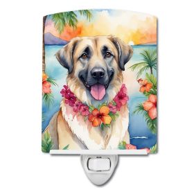 NEW Anatolian Shepherd Luau Ceramic Night Light Compact, UL-Certified, Ideal for Bedroom, Bathroom, Nursery, Hallway, Kitchen, 6x4x3, Multicolor