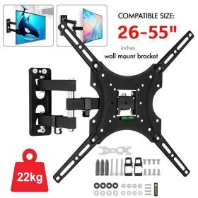 Full Motion TV Wall Mount Bracket Swivel Tilt For 32 36 37 40 42 46 49 50 55inch