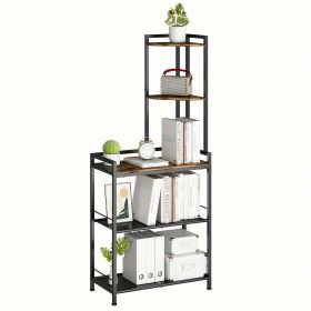 5-tier Corner Shelf Freestanding Corner Shelving Unit Bookcase, Corner Table With Shelves, Tall Storage Organizer Suitable For Living Room, Bedro