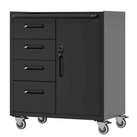 Rugged Metal Tool Locker On Wheels - Tool Locker For Garage, Office & Home Organizing Solutions (Option: Metal lockers)