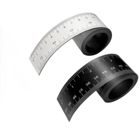 Magnetic Soft Rubber Frame Ruler, Can Measure And Decorate (Option: 1white1black)