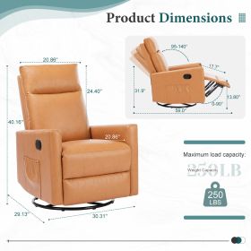 Rotating Lounge Chair (Color: Brown)