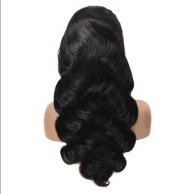 Cut From A Single Donor  Virgin Female Hair Wig, 13x4 HD Body Wavy Lace Front Wig, No Tangles, No Hair Shedding (Option: Black13x4-16inches)