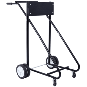 Outboard Boat Motor Stand, Engine Carrier Cart Dolly For Storage, 315lbs Weight Capacity, W Wheels (Color: Black)