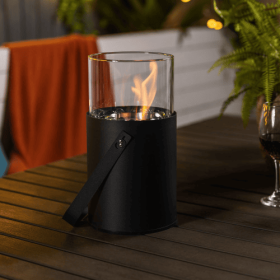 Black Ethanol Fire Pit, Tabletop Fire Pit, Mini Fire Pit, Portable Fireplace For Indoor  Garden For Dinner Parties, Home Decoration (Color: Black)