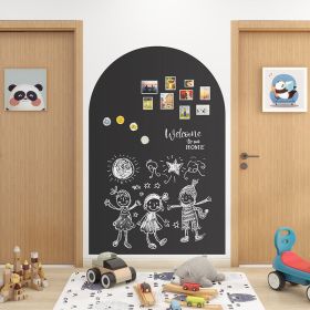 Arches Blackboard Wall Stickers Home Creative  Warm Message Board  Graffiti World Space Renovation (Option: Black 118cm 90cm)