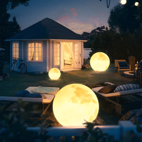 Full Moon Floor Lamp - Waterproof & Solar-Powered (Style: 2/pack)